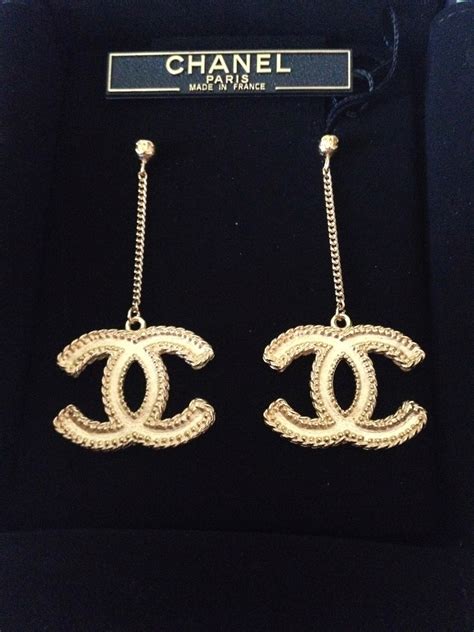 chanel metal cc earrings|stainless steel chanel earrings.